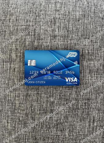 USA ADP Earnings bank visa electron card photolook front